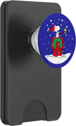 Miniatura 7 de Peanuts - Snoopy Casa de Vacaciones Navideña en Trineo PopSockets Adhesivo PopGrip