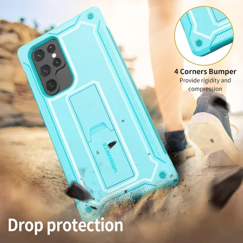 Miniatura 4 de URBANITE Funda para Samsung Galaxy S22 Ultra 5G, grado militar, resistente, a prueba de golpes, con función atril para Galaxy S22 Ultra 6.8 pulgadas