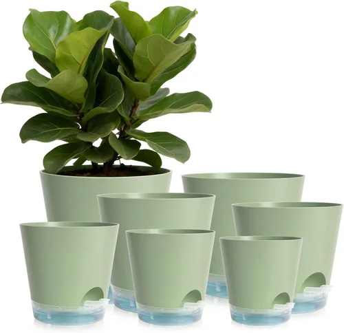 Miniatura 12 de GARDIFE Macetas de 10/9/8 pulgadas para plantas de interior, macetas auto-regantes, macetas de riego automático, macetas de flores, negras