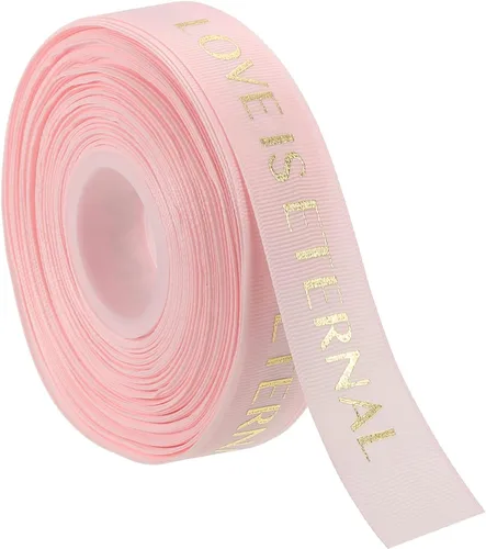 Miniatura 13 de MECCANIXITY Cinta de satén de 1 pulgada de ancho y 50 yardas de San Valentín, personalizadas, color negro, para envolver regalos, ramo de tartas