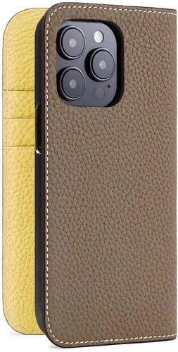 Miniatura 13 de BONAVENTURA Funda para smartphone Diary [iPhone15 Pro, negro x Etoupe] BODTR15P-BKET