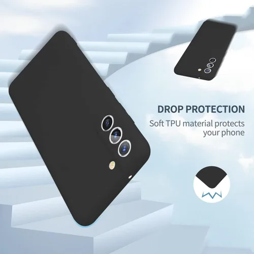 Miniatura 2 de Funda para Galaxy S21 FE, silicona líquida, delgada, suave, TPU Fit, protección de cuerpo completo, a prueba de golpes, para Galaxy S21 FE 6.4