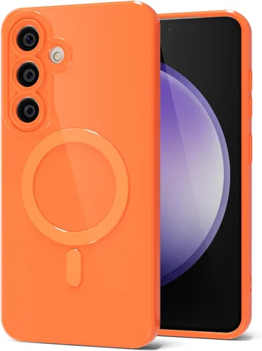 Miniatura 126 de Svanove para Samsung Galaxy S22 Funda de teléfono de silicona magnética, compatible con Magsafe, linda para mujeres, brillante color brillante, gel