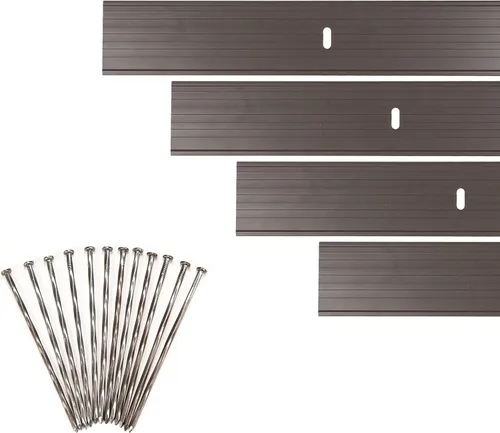 Miniatura 10 de Dreamscape YardEdge Kit de bordes de aluminio para paisajismo – 8 tiras, 6 pies cada una (48 pies en total), acabado de molino – Borde de paisajismo