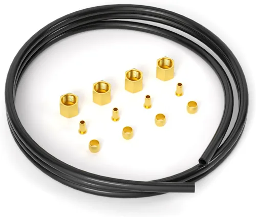 Miniatura 11 de GASHER Kit de tubo descargador de compresor de aire de 15 pulgadas, contiene casquillos de manga de 1/2 pulgada, inserto de compresión y tuerca