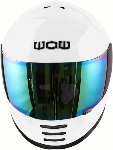 Miniatura 3 de WOW Casco integral para motocicleta, bicicleta urbana BMX MX para niños: HKYB15 BLANCO BRILLO