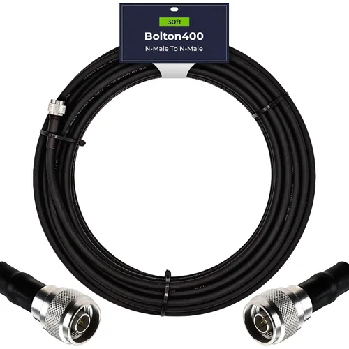Miniatura 10 de Cable Bolton400 (BT512457) - Cable coaxial equivalente LMR®400 de 2 pies - Cable coaxial de pérdida ultra baja de alta resistencia de 50 ohmios - N