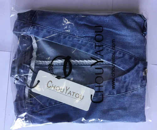 Miniatura 8 de chouyatou Chaleco de mezclilla rasgado con cuello en V y botones para mujer