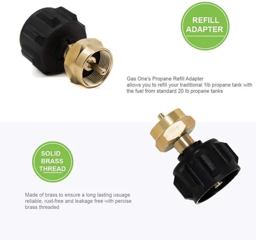 Miniatura 6 de Masterbuilt Parrilla de propano portátil MB20030819 + adaptador de repuesto para tanque de propano GasOne