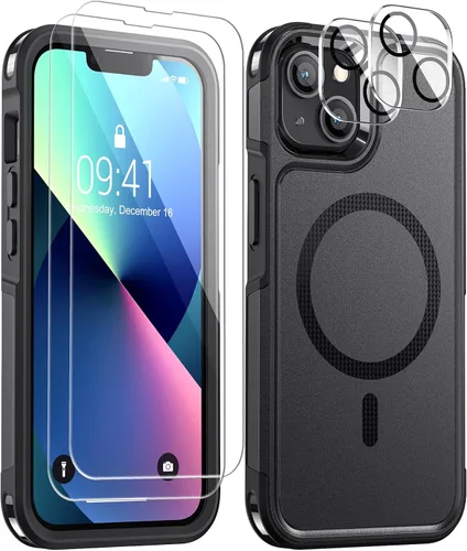Miniatura 12 de Lanhiem Funda para iPhone 13, impermeable IP68, a prueba de polvo, a prueba de golpes, con protector de pantalla integrado, cubierta frontal