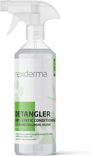 Miniatura 3 de NEXDERMA Spray acondicionador antiestático desenredante para perros y gatos, fórmula para calmar la piel sensible con aroma a ciruela, sequedad