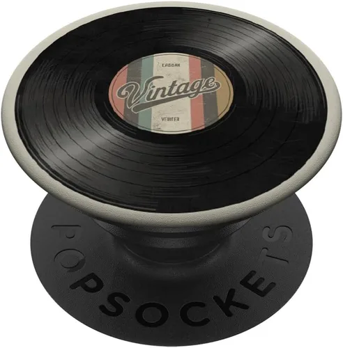 Miniatura 7 de Reproductor de discos de vinilo coleccionista de vinilo retro amante de la música PopSockets PopGrip para MagSafe