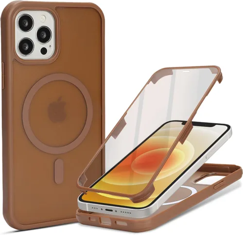 Miniatura 49 de Funda magnética para iPhone 12 mini con protector de pantalla integrado, compatible con MagSafe, para Apple 12 Mini, fundas de cuerpo completo