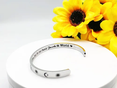 Miniatura 230 de Pulseras inspiradoras para mujer, joyería de acero inoxidable, con refranes, pulsera motivacional con mensaje oculto, pulseras grabadas para mejor