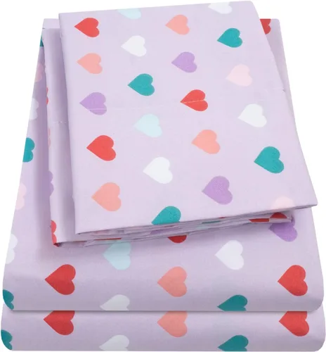 1500 Supreme - Juego de sábanas de colección para niños y niñas, sábanas coloridas, divertidas y cómodas para niños y niñas. Bolsillo profundo, no