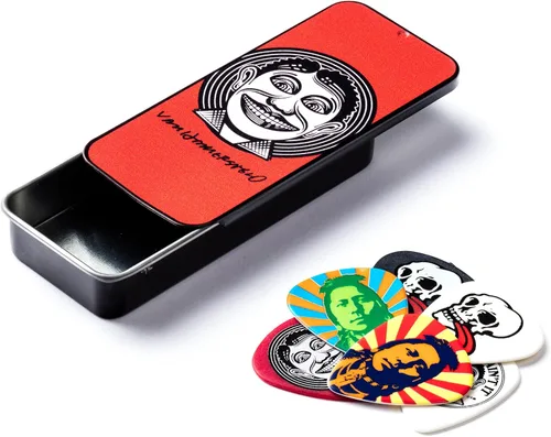Jim Dunlop John Van Hamersveld Johnny Face Pick - Lata, surtido, mediano, 6 púas/lata