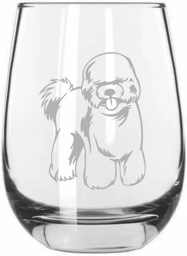 Miniatura 179 de Sakhalin Husky Dog - Copa de vino grabada personalizada de 15.25 onzas sin tallo