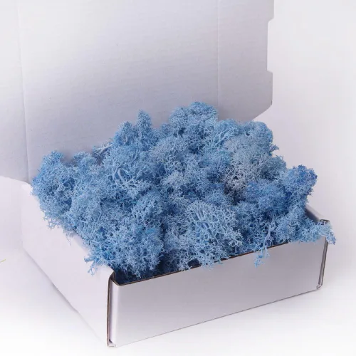 ACADOIT Musgo preservado, musgo de 3.5 onzas para manualidades, decoración de musgo sintético, musgo verde natural para decoración de pared de Azul