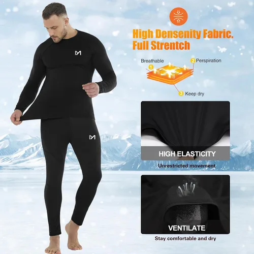 Miniatura 3 de Conjunto de ropa interior térmica para hombre y hombre, capa base larga