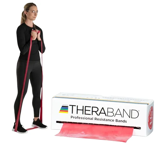 Miniatura 13 de Theraband Professional Bandas de Resistencia de látex para ejercicios de cuerpo superior e inferior, terapia física, pilates inferior, en casa, azul