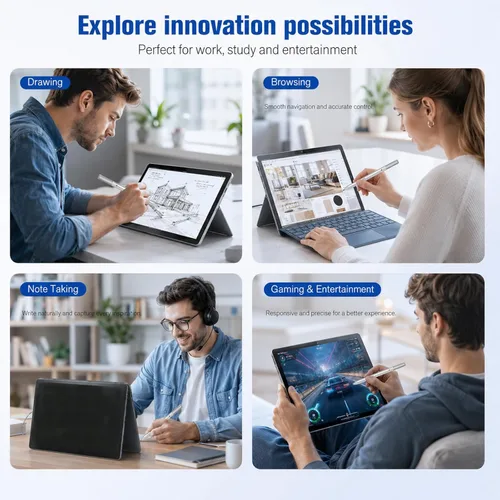Miniatura 8 de Lápiz óptico para Surface Pro 11/10/9/8/X/7+/7/6/5/4/3/Surface 3, Surface Go 4/3/2/1, Surface Laptop/Studio/Book 5/4/3/2/1 con rechazo de palma