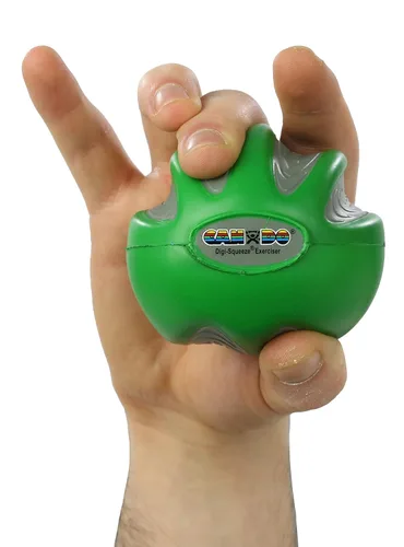 Miniatura 4 de CanDo 10-1995 Digi-squeeze Ejercitador para manos, Grande, M, Verde: Medio, 1