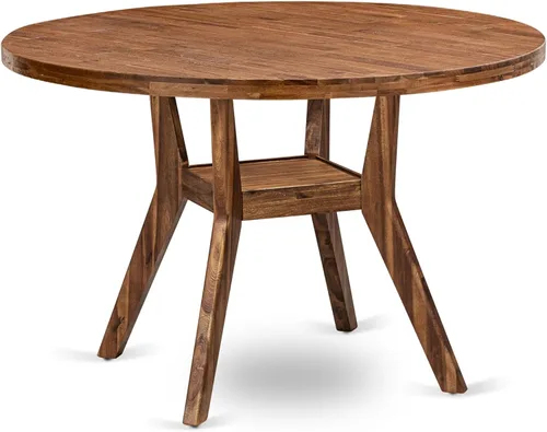 Miniatura 3 de I8SI7-40N-04 - Juego de comedor de 7 piezas para 6 personas, contiene una mesa redonda de 48 pulgadas con pedestal y 6 sillas Parson de tela