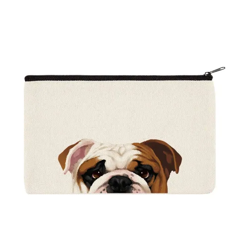 Miniatura 14 de WIRESTER Bolsa de maquillaje de lona con cremallera, bolsa de cosméticos, estuche organizador para mujeres y niñas, bolsa de cosméticos de viaje