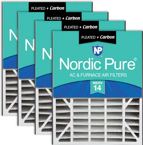 Miniatura 21 de Nordic Pure 20x25x5 (tamaño real: 19 3/4 x 24 1/4 x 4 7/8) Filtro de CA Air Bear MERV 13 Plus Carbon 4 Pack