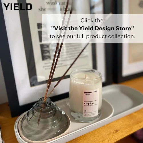 Miniatura 5 de Yield Meso - Soporte para incienso de vidrio transparente de alta calidad, ideal para aromaterapia, meditación, yoga, pieza ornamental