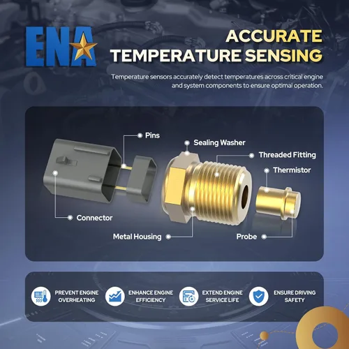 Miniatura 3 de ENA Sensor de temperatura del refrigerante del motor compatible con Audi Porsche VW Volkswagen Q5 Q7 Q8 Cayenne Atlas Cross Sport A3 A4 A6 Beetle S3
