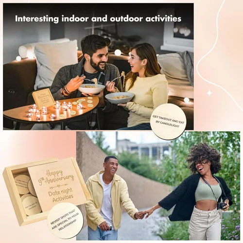 Miniatura 4 de Regalos de aniversario de 9 años de madera de STOFINITY para él y ella - Regalos de 9º aniversario para marido y esposa, regalo de recuerdo de boda