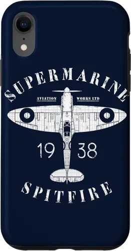 Miniatura 14 de iPhone 12 Pro Max Spitfire RAF Británico WW2 Fighter Aviation Case Supermarine Aviation