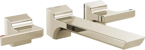 Delta Faucet T3599LF-PNWL Pivotal Dos Manijas Montaje en Pared Lavatorio Guarnición, Níquel Pulido