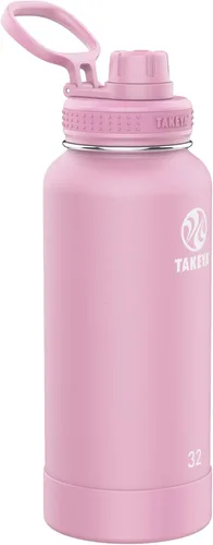 Miniatura 44 de Takeya Actives - Botella de agua de acero inoxidable, con aislamiento térmico y tapa de boquilla, capacidad de 24 onzas, color azul piedra Piedra