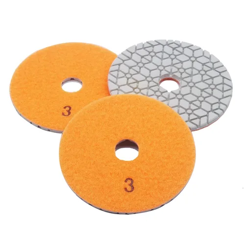 Miniatura 11 de Almohadillas de pulido de diamante de 4 pulgadas en seco y húmedo de 3 pasos de 4 pulgadas, almohadillas de pulido de 3 pasos para granito, cuarzo