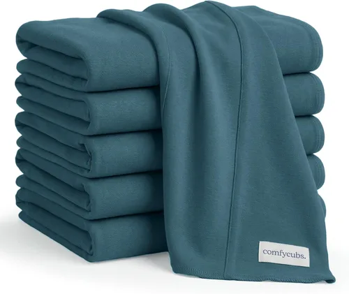 Miniatura 19 de Comfy Cubs - Juego de 10 paños para eructos de bebé - Grandes, 6 capas, 100% algodón ultraabsorbente para baba, saliva y desordenes de bebés recién