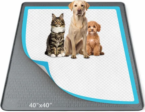 Miniatura 10 de Soporte para orina para perros, 51 x 25.6 pulgadas, de silicona, a prueba de fugas, borde alto, antiderrames, para cachorros, gatos, conejos