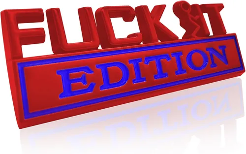 Miniatura 10 de Emblemas exteriores para coche, emblema 3D adhesivo de calcomanía, emblema Fuck-IT edición 3D, calcomanía para guardabarros de coche y camión, Negro