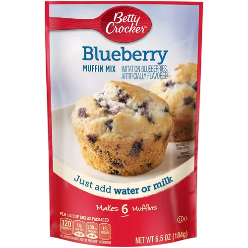 Miniatura 25 de Betty Crocker - Wild Blueberry Muffin and Quick Bread Mix (muffin de arándanos silvestres y mezcla rápida de pan), 16.9 onzas