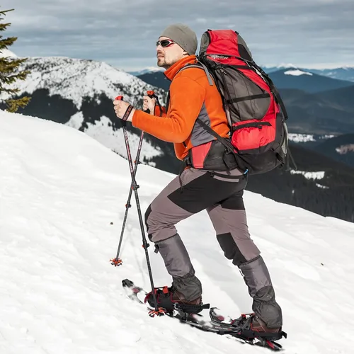 Miniatura 7 de G2 - Raquetas de nieve ligeras de 21/25/30 pulgadas para mujeres, hombres y jóvenes, juego con bastones de senderismo, bolsa de transporte, cestas