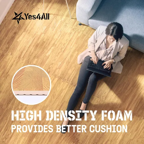Miniatura 7 de Yes4All Alfombrillas Entrelazadas de EVA, Baldosas de Suelo tipo Rompecabezas, Acolchado de Suelo de Espuma con Borde para Muebles, Espacio