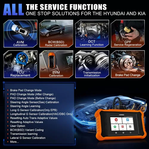 Miniatura 5 de LAUNCH Creader Elite V2.0 2026 apto para la herramienta de escaneo bidireccional Kia y Hyundai, todas las funciones de restablecimiento, escáner