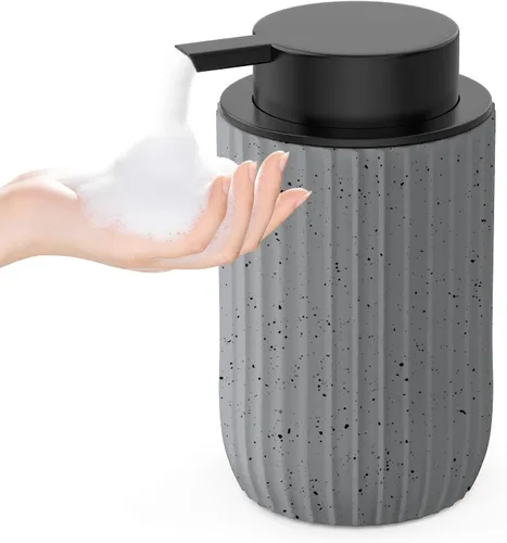 Miniatura 9 de Dispensador de jabón de manos de espuma de cerámica, dispensadores de jabón de baño de 12 onzas, dispensador de loción para cocina, dispensador