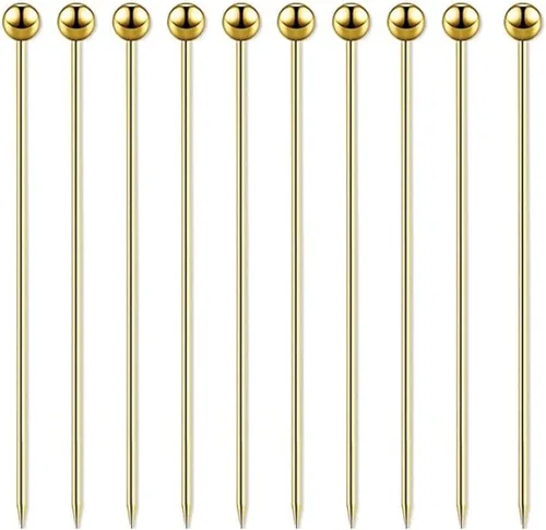 Miniatura 5 de Paquete de 45 palillos de cóctel de acero inoxidable para martini