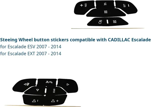 Miniatura 2 de AtticZone Steeing Wheel - Kit de reparación de botón de salpicadero, calcomanías compatibles con Cadillac Escalade ESV EXT 2007 2008-2014