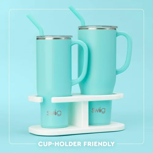 Miniatura 7 de Swig Life - Taza Mega de 40 onzas, Taza de 40 oz con asa y pajita, apta para portavasos, apta para lavavajillas, taza aislante extra grande