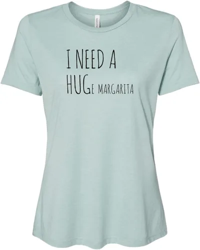 Miniatura 10 de Cute Women's Screen Printed Crew Neck Tee, Shirts With Sayings, Dusty Blue or Olive