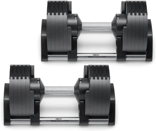 Gronk Fitness - Mancuernas ajustables NUOBELL 5–80 lb Set | Original NUOBELL | 22 Pesos en 1 para entrenamiento de fuerza en el gimnasio en casa |