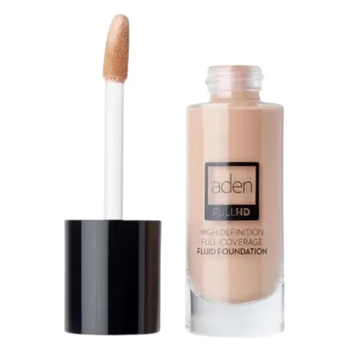 Miniatura 11 de aden Base de maquillaje fluida, 0.7 fl oz, resistente al sudor y al agua, base de cobertura completa, larga duración y alta definición, sin 04